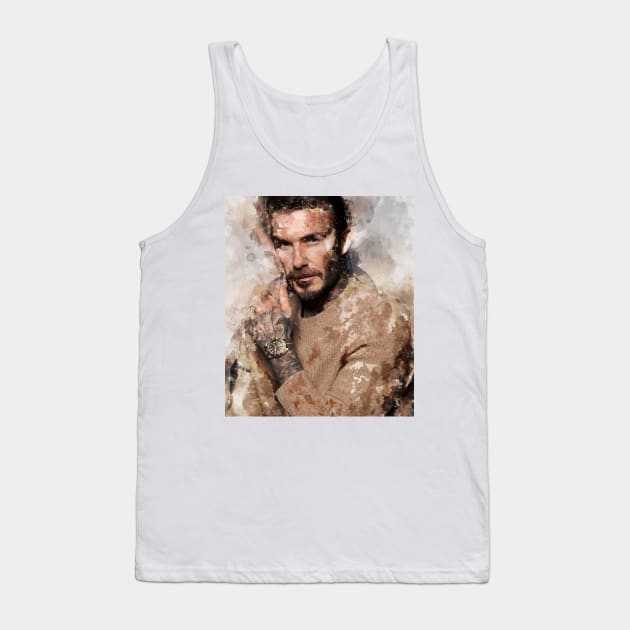 david beckham  Watercolour Painting Tank Top by nonagobich